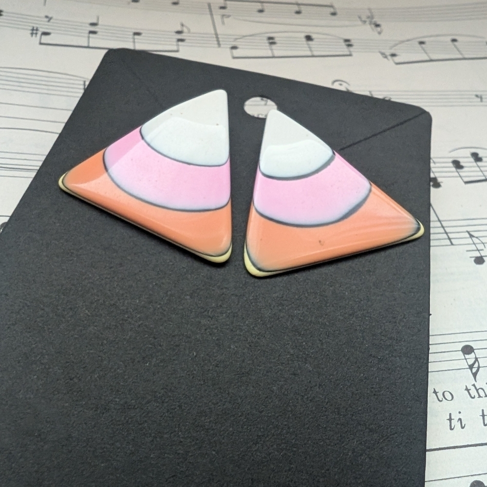 Colorful Triangle Earrings - Picture 2 of 6